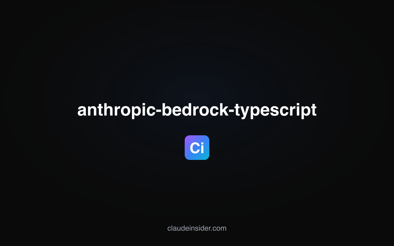 anthropic-bedrock-typescript screenshot 1