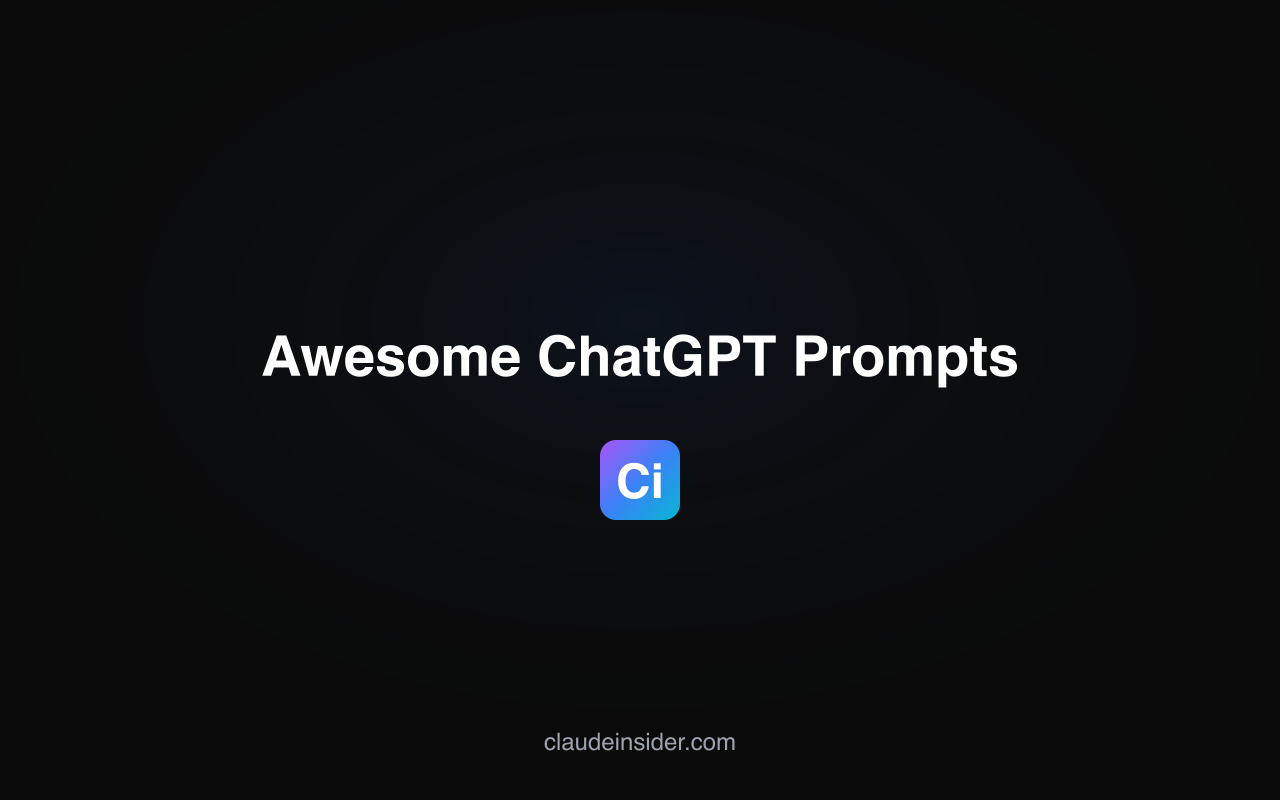Awesome ChatGPT Prompts screenshot