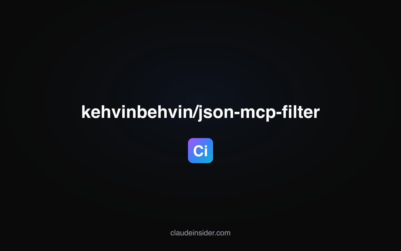 kehvinbehvin/json-mcp-filter screenshot 1