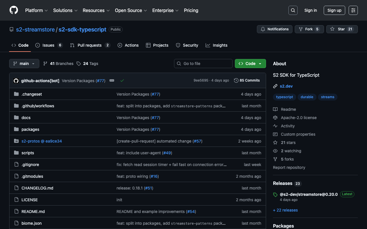 s2-streamstore/s2-sdk-typescript screenshot 2