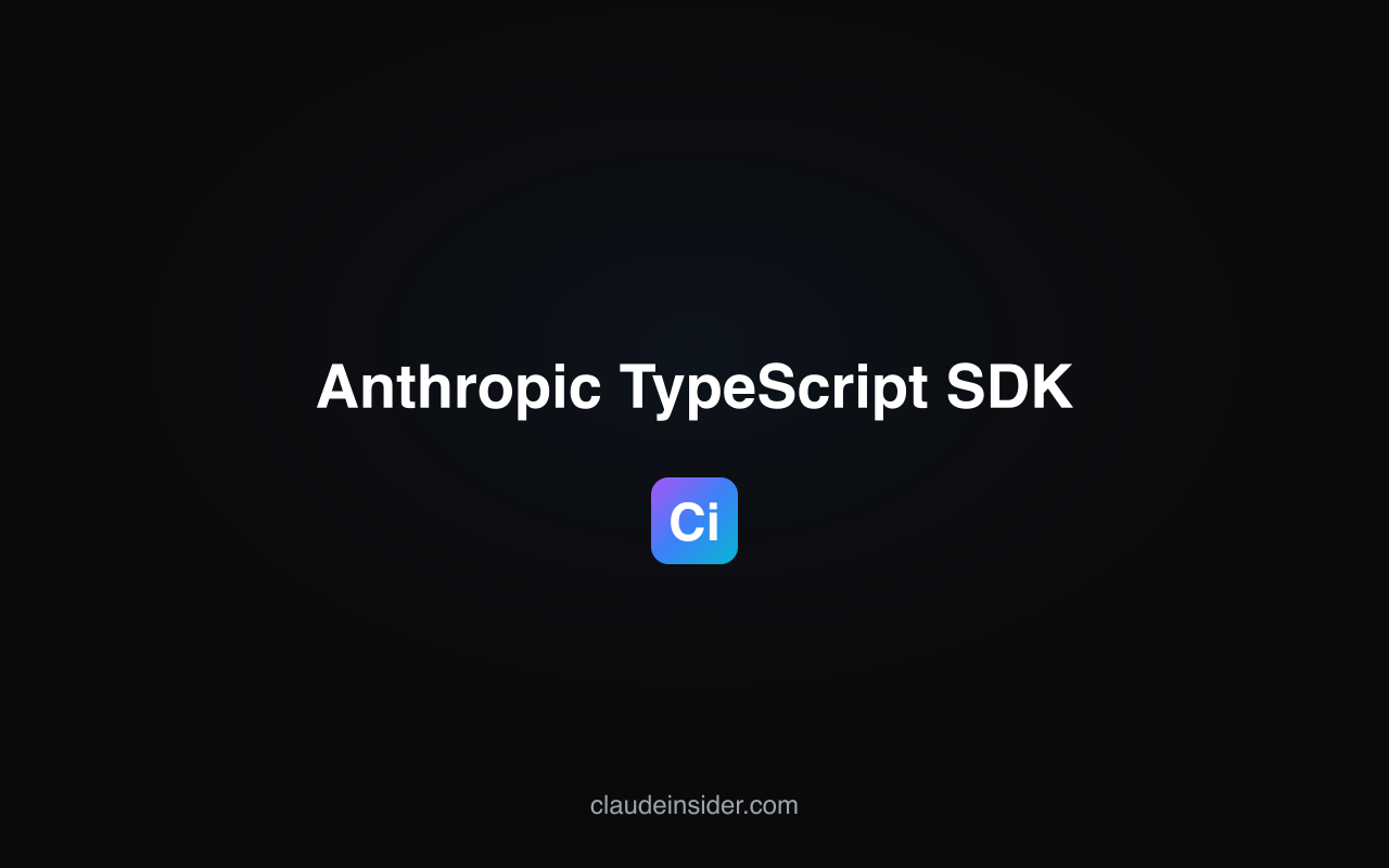 Anthropic TypeScript SDK screenshot 1